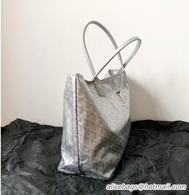 Luxury Cheap Goyard Saint Louis PM Bag with Dogtooth Print 0123 Silver 2026