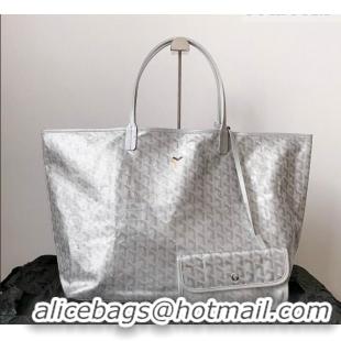 Traditional Discount Goyard Saint Louis GM Bag with Dogtooth Print 0123 Silver 2026