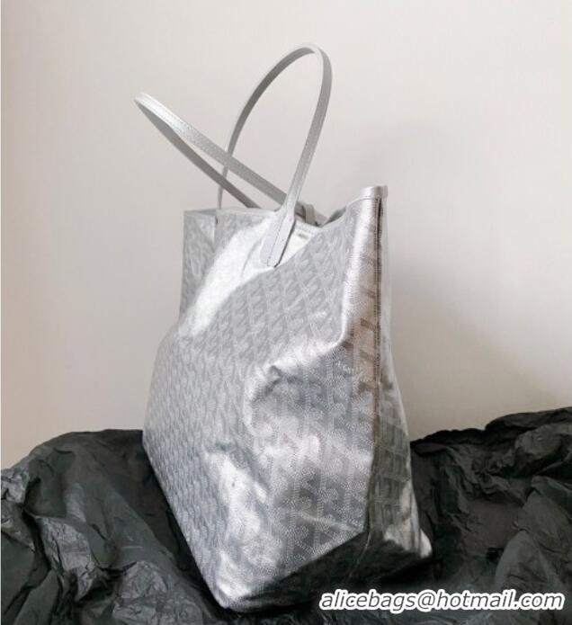 Traditional Discount Goyard Saint Louis GM Bag with Dogtooth Print 0123 Silver 2026