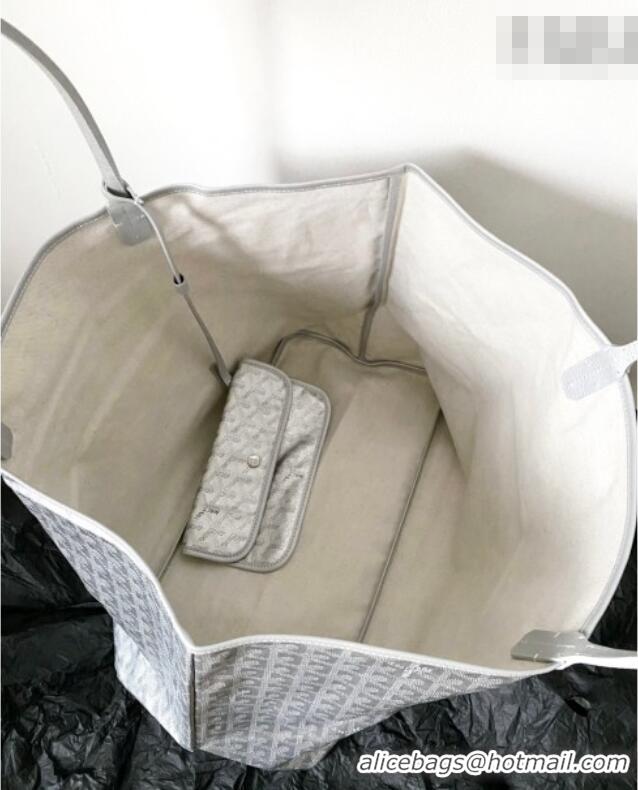 Traditional Discount Goyard Saint Louis GM Bag with Dogtooth Print 0123 Silver 2026