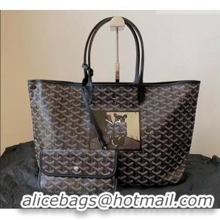 Trendy Design Goyard Saint Louis PM Bag with Bulldog Print 2055 Black 2026