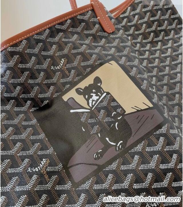 Grade Quality Goyard Saint Louis GM Bag with Bulldog Print 2056 Brown 2026