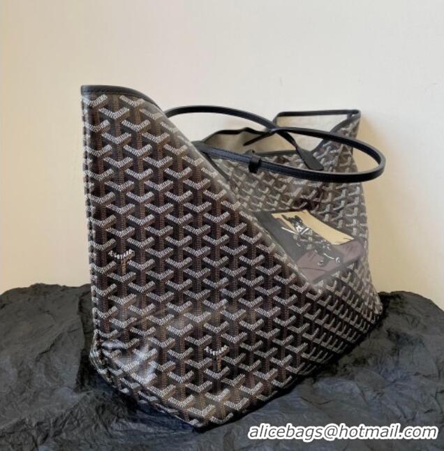 Luxury Cheap Goyard Saint Louis GM Bag with Bulldog Print 2056 Black 2026