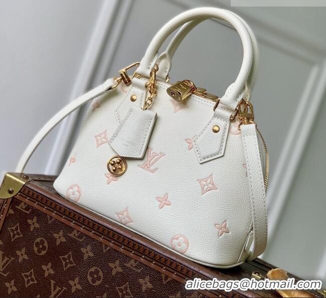 Grade Quality Louis Vuitton Alma BB in Milky White/Peach Cowhide Leather M27574 2026