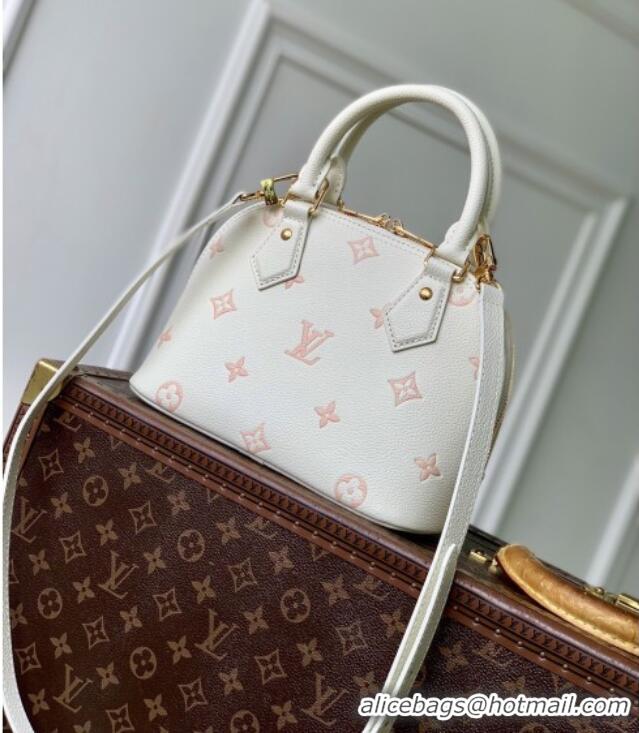 Grade Quality Louis Vuitton Alma BB in Milky White/Peach Cowhide Leather M27574 2026