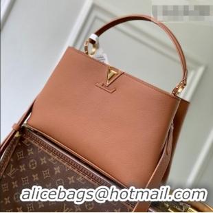 Modern Classic Louis Vuitton Capucines MM Souple Bag in Calf Leather M14370 Brown 2026