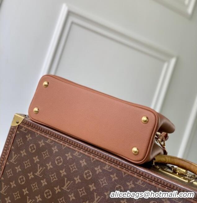Modern Classic Louis Vuitton Capucines MM Souple Bag in Calf Leather M14370 Brown 2026
