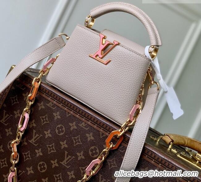 Top Grade Louis Vuitton Capucines Mini Bag in Taurillon Leather M24683 Pink 2026