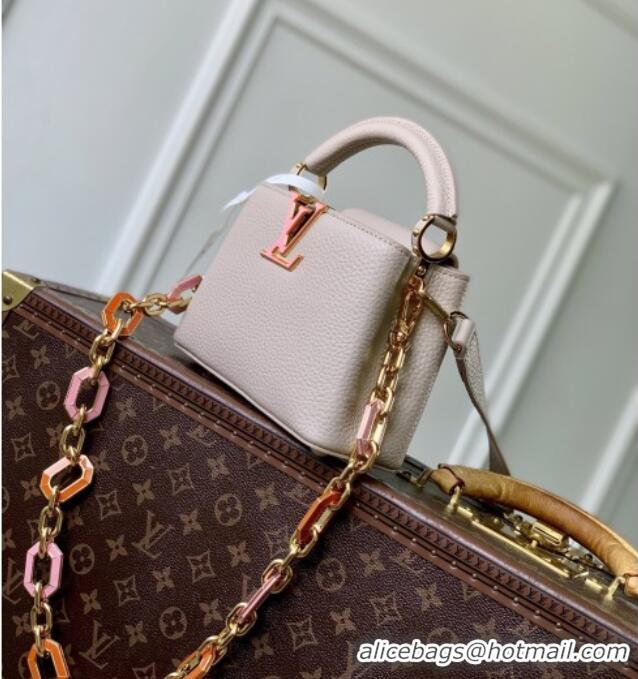 Top Grade Louis Vuitton Capucines Mini Bag in Taurillon Leather M24683 Pink 2026