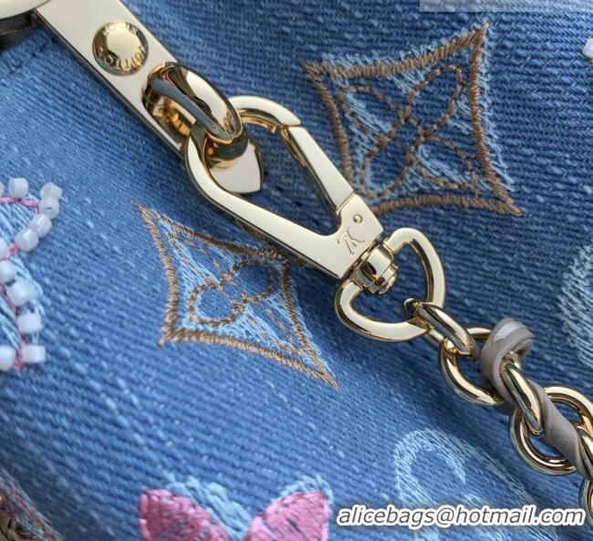 Well Crafted Louis Vuitton Capucines BB Bag in Denim Blue/Cream GOTS-certified cotton M12947 2026