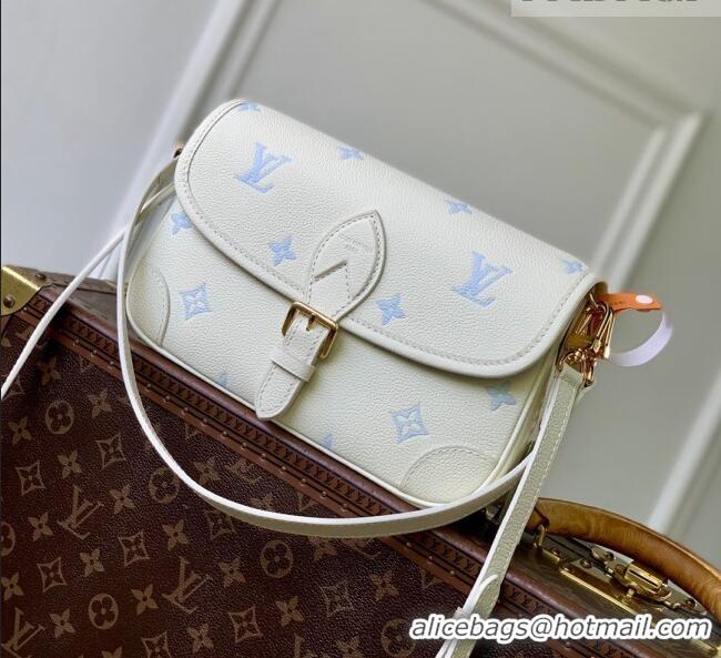 Fashion Luxury Louis Vuitton Diane Bag in Milky White/Blue Cowhide Leather M28054 2026