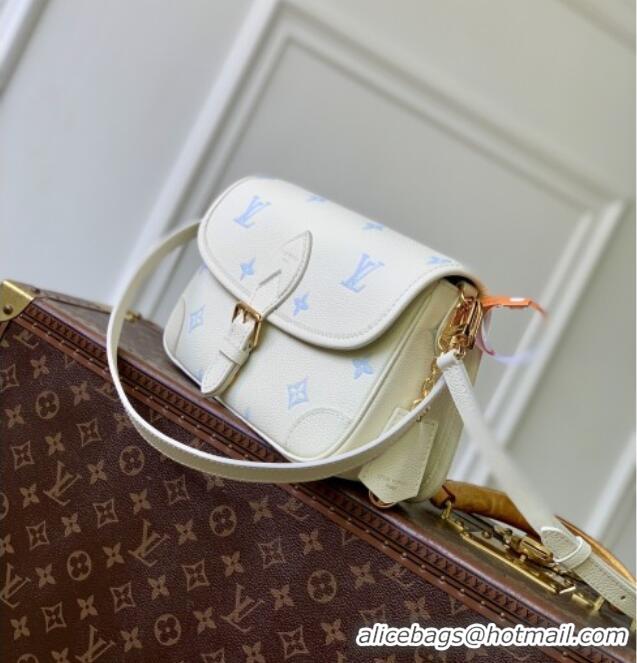 Fashion Luxury Louis Vuitton Diane Bag in Milky White/Blue Cowhide Leather M28054 2026