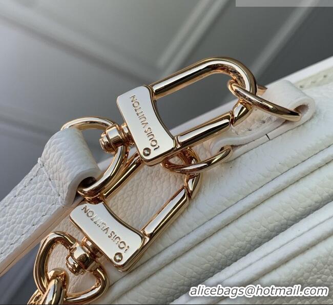 Buy Classic Louis Vuitton Pochette Métis East West in Milky White/Peach Cowhide Leather M27575 2026