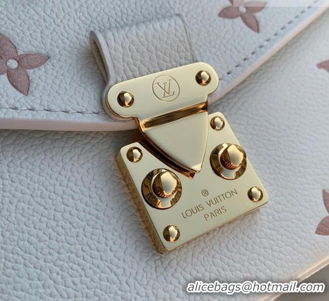 Buy Classic Louis Vuitton Pochette Métis East West in Milky White/Peach Cowhide Leather M27575 2026