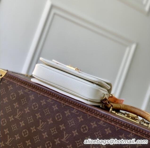 Buy Classic Louis Vuitton Pochette Métis East West in Milky White/Peach Cowhide Leather M27575 2026