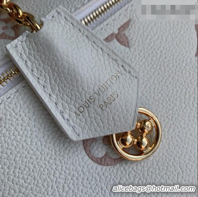 Buy Classic Louis Vuitton Pochette Métis East West in Milky White/Peach Cowhide Leather M27575 2026