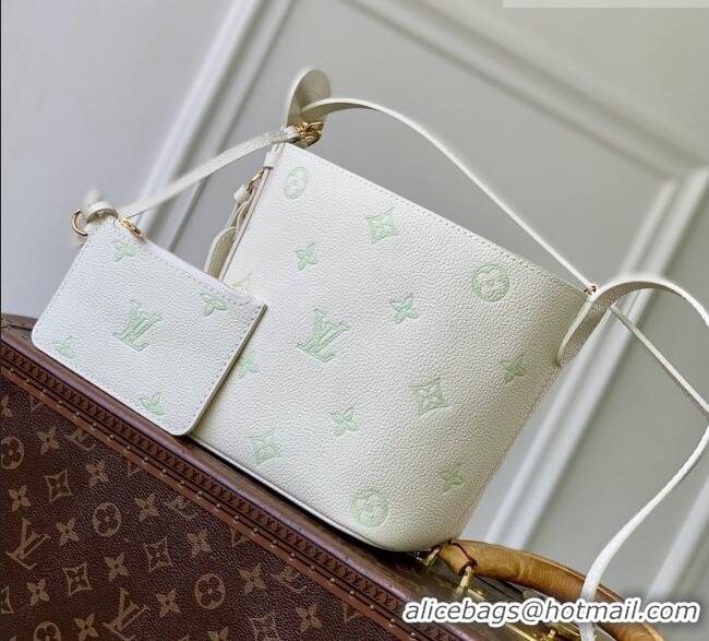 Cheap Discount Louis Vuitton All In BB in Milky White/Green Cowhide Leather M27570 2026