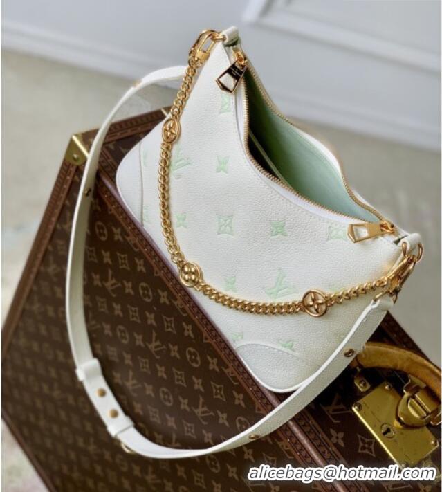 Original Cheap Louis Vuitton Boulogne PM in Milky White/Green Cowhide Leather M27571 2026