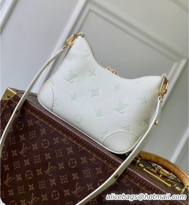 Original Cheap Louis Vuitton Boulogne PM in Milky White/Green Cowhide Leather M27571 2026