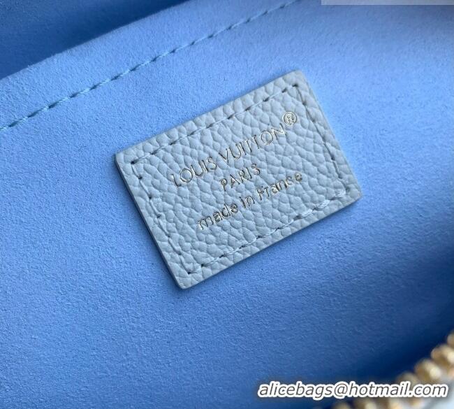 Popular Style Louis Vuitton Speedy Bandoulière 20 in Milky White/Blue Cowhide Leather M28314 2026