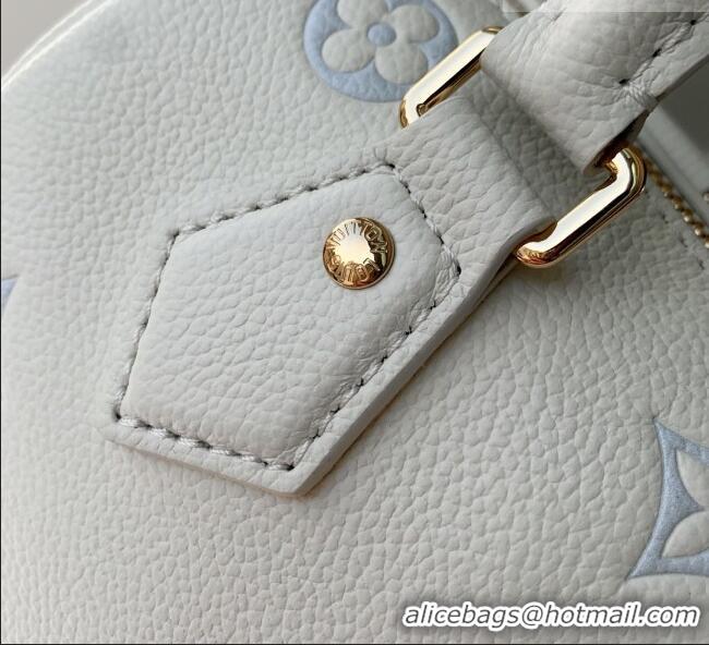 Popular Style Louis Vuitton Speedy Bandoulière 20 in Milky White/Blue Cowhide Leather M28314 2026