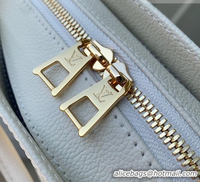 Top Quality Louis Vuitton OnTheGo East West Tote Bag in Milky White/Blue Cowhide Leather M27577 2026