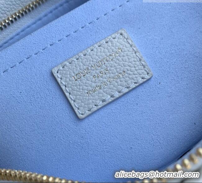 Top Quality Louis Vuitton OnTheGo East West Tote Bag in Milky White/Blue Cowhide Leather M27577 2026