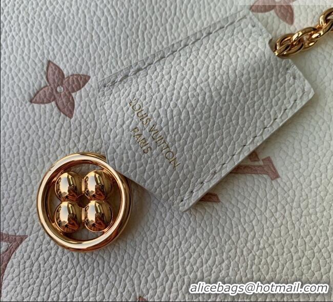 Grade Quality Louis Vuitton OnTheGo PM Tote Bag in Milky White/Peach Cowhide Leather M28313 2026