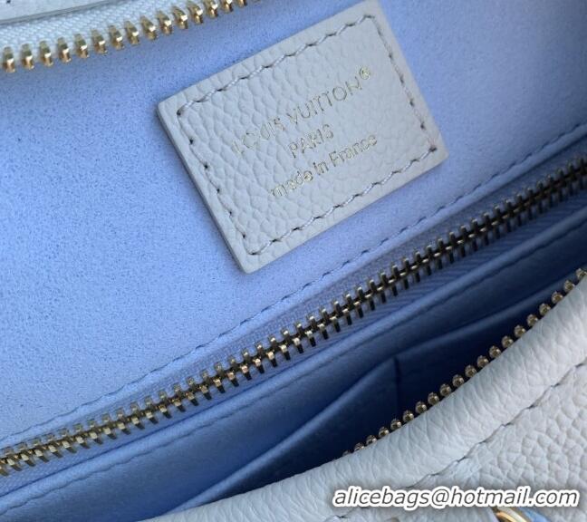 Best Grade Louis Vuitton CarryAll PM in Milky White/Blue Cowhide Leather M27573 2026