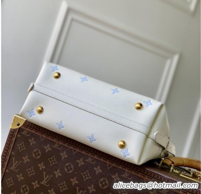 Best Grade Louis Vuitton CarryAll PM in Milky White/Blue Cowhide Leather M27573 2026