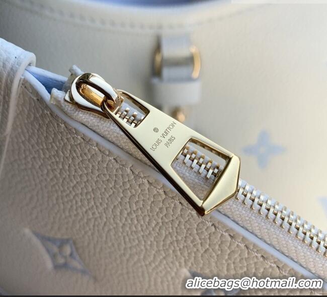 Best Grade Louis Vuitton CarryAll PM in Milky White/Blue Cowhide Leather M27573 2026