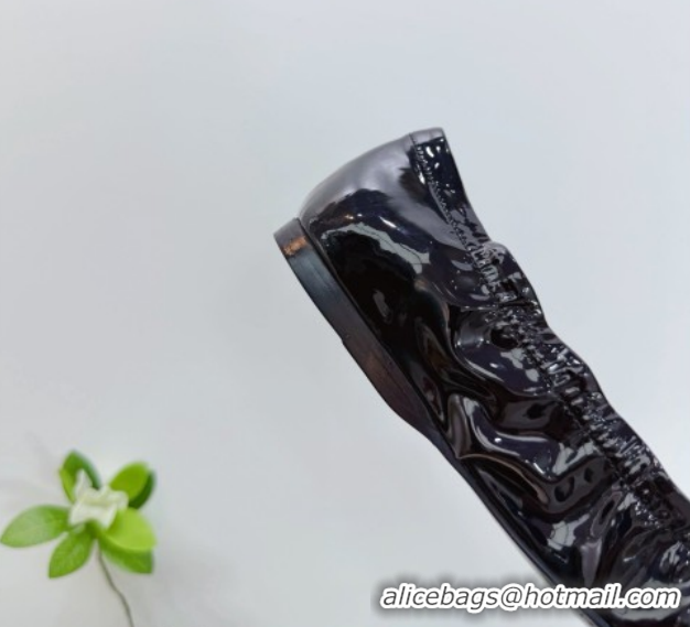 Purchase Prada Patent leather ballerinas flat with bow Black 1F322O 0227122