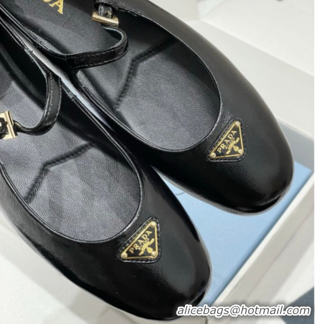 Charming Prada Patent Leather ballerinas flat Black 1F793N 0227123