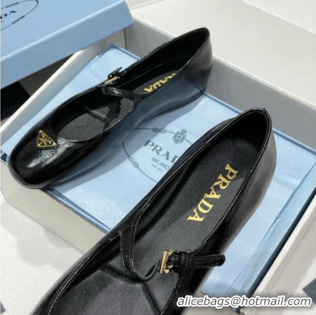 Charming Prada Patent Leather ballerinas flat Black 1F793N 0227123