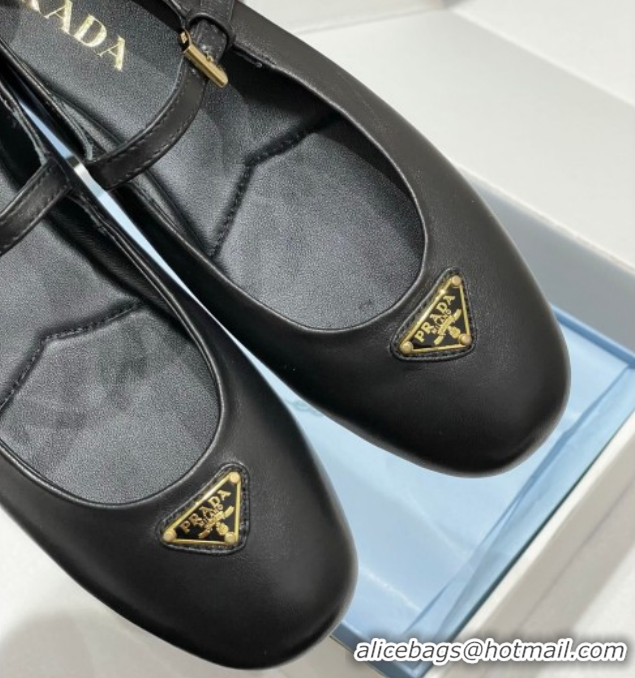 Durable Prada Nappa Leather ballerinas flat Black 1F793N 0227126