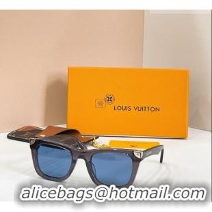 Stylish Discount Louis Vuitton Sunglasses Z3158U Black/Blue 2026
