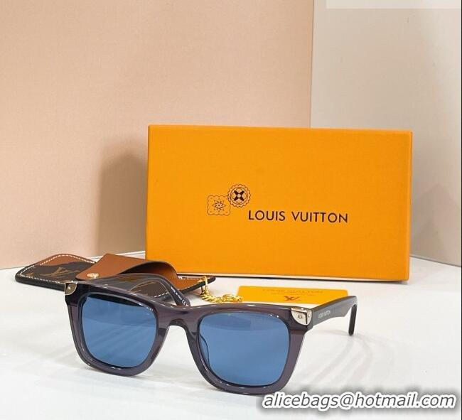 Stylish Discount Louis Vuitton Sunglasses Z3158U Black/Blue 2026