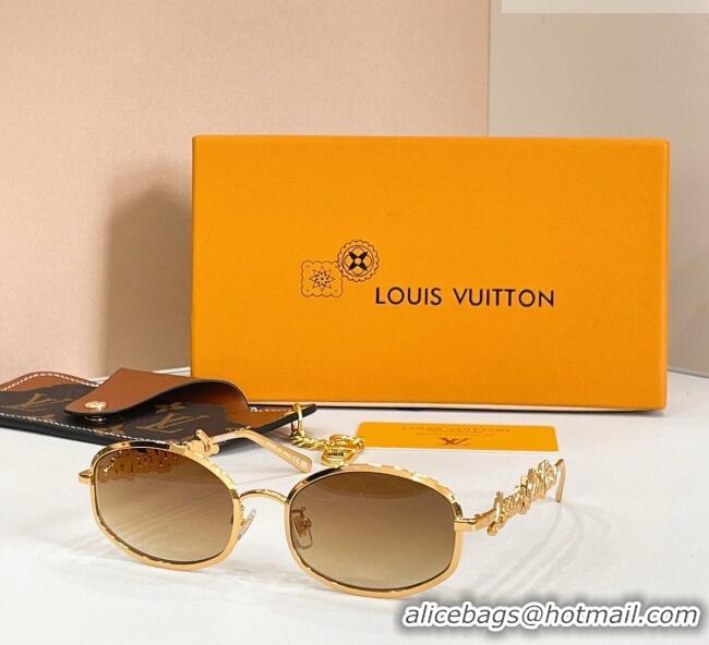 Most Popular Louis Vuitton Sunglasses Z3171U Gold/Brown 2026