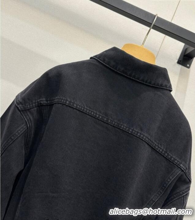 ​Luxury Cheap Miu Miu Denim Jacket MM020602 Black 2026