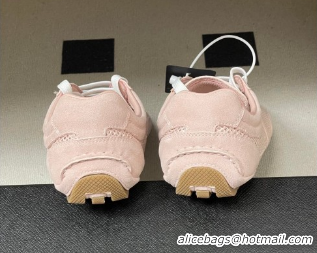 Shop Cheap Prada Montecarlo Re-Edition 2005 suede and mesh sneakers Light Pink 1E247O 0228058