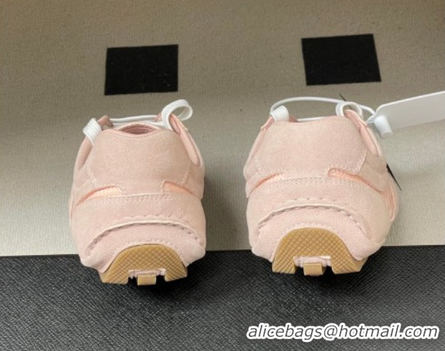 Luxurious Prada Montecarlo Re-Edition 2005 suede and Re-Nylon sneakers Pink 1E247O 0228062