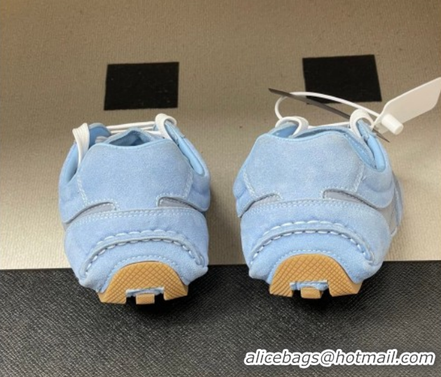 Good Looking Prada Montecarlo Re-Edition 2005 suede and Re-Nylon sneakers Blue 1E247O 0228067