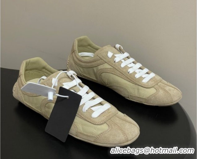 Unique Style Prada Montecarlo Re-Edition 2005 suede and Re-Nylon sneakers Beige 1E247O 60228068