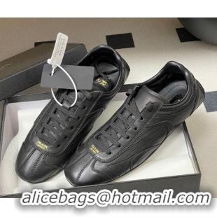 Pretty Style Prada Montecarlo Re-Edition 2005 Leather sneakers Black 1E247O 60228070