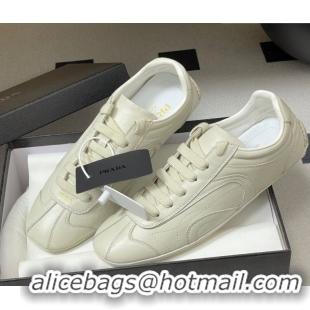Shop Duplicate Prada Montecarlo Re-Edition 2005 Leather sneakers White 1E247O 60228071