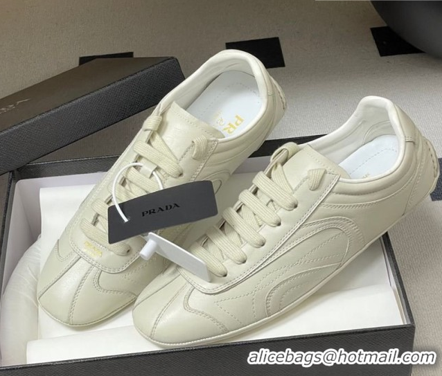 Shop Duplicate Prada Montecarlo Re-Edition 2005 Leather sneakers White 1E247O 60228071