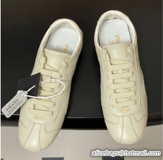Shop Duplicate Prada Montecarlo Re-Edition 2005 Leather sneakers White 1E247O 60228071
