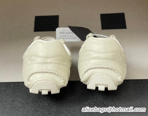 Shop Duplicate Prada Montecarlo Re-Edition 2005 Leather sneakers White 1E247O 60228071