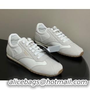Classic Hot Prada Re-Nylon and suede laced sneakers White/Grey 1E152O 60228072