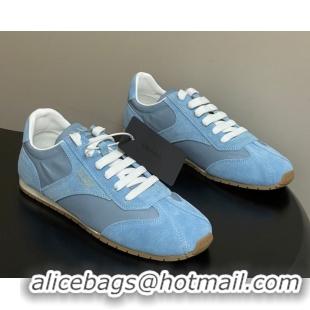 Purchase Prada Re-Nylon and suede laced sneakers Blue 1E152O 60228074